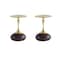 Manhattan Comfort Round End Table, 15.75 in L, Stainless Steel, Brown and Gold 2-ET006-BR - alternate 5